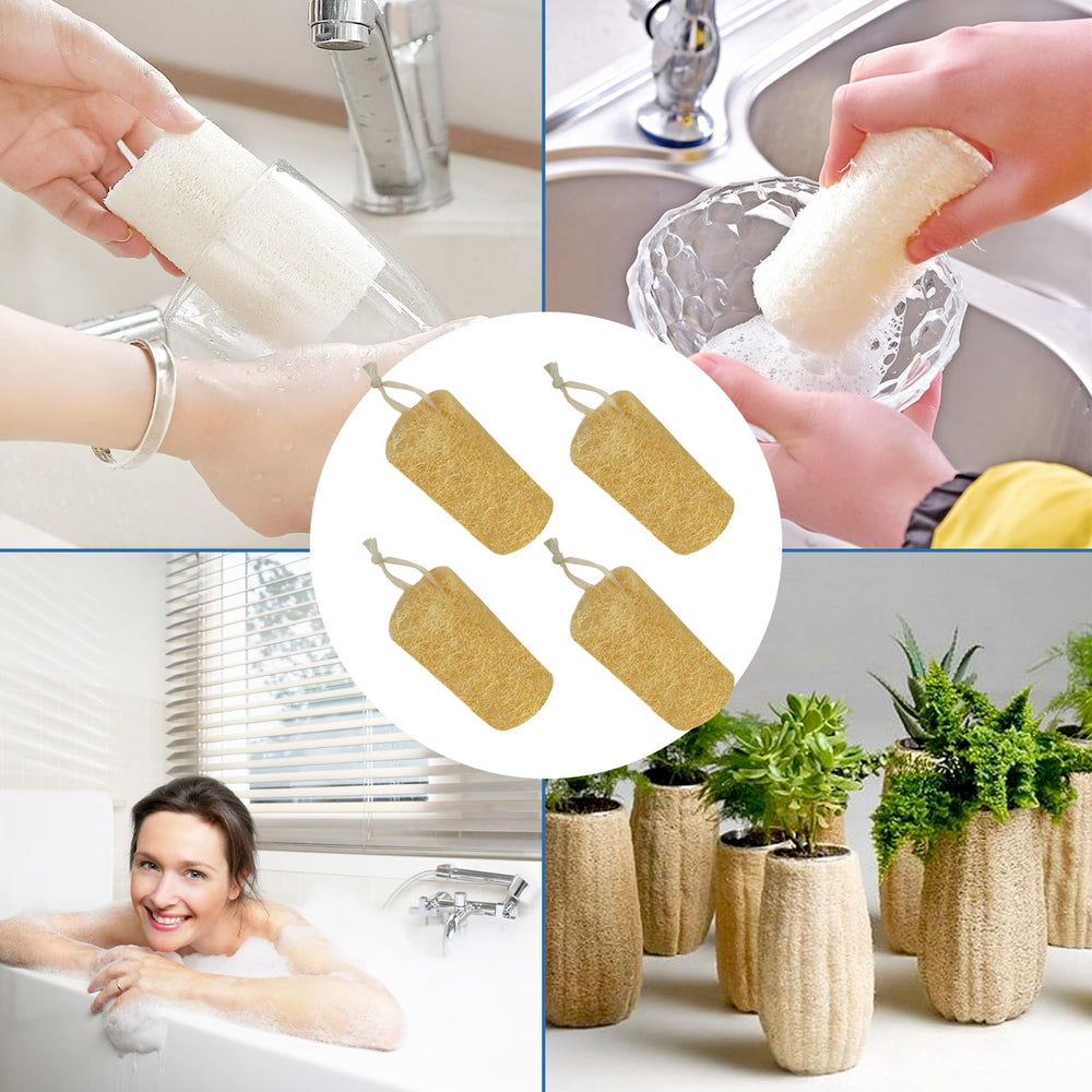 AhaTopia esponja lufa natural apta para mascotas durante el baño