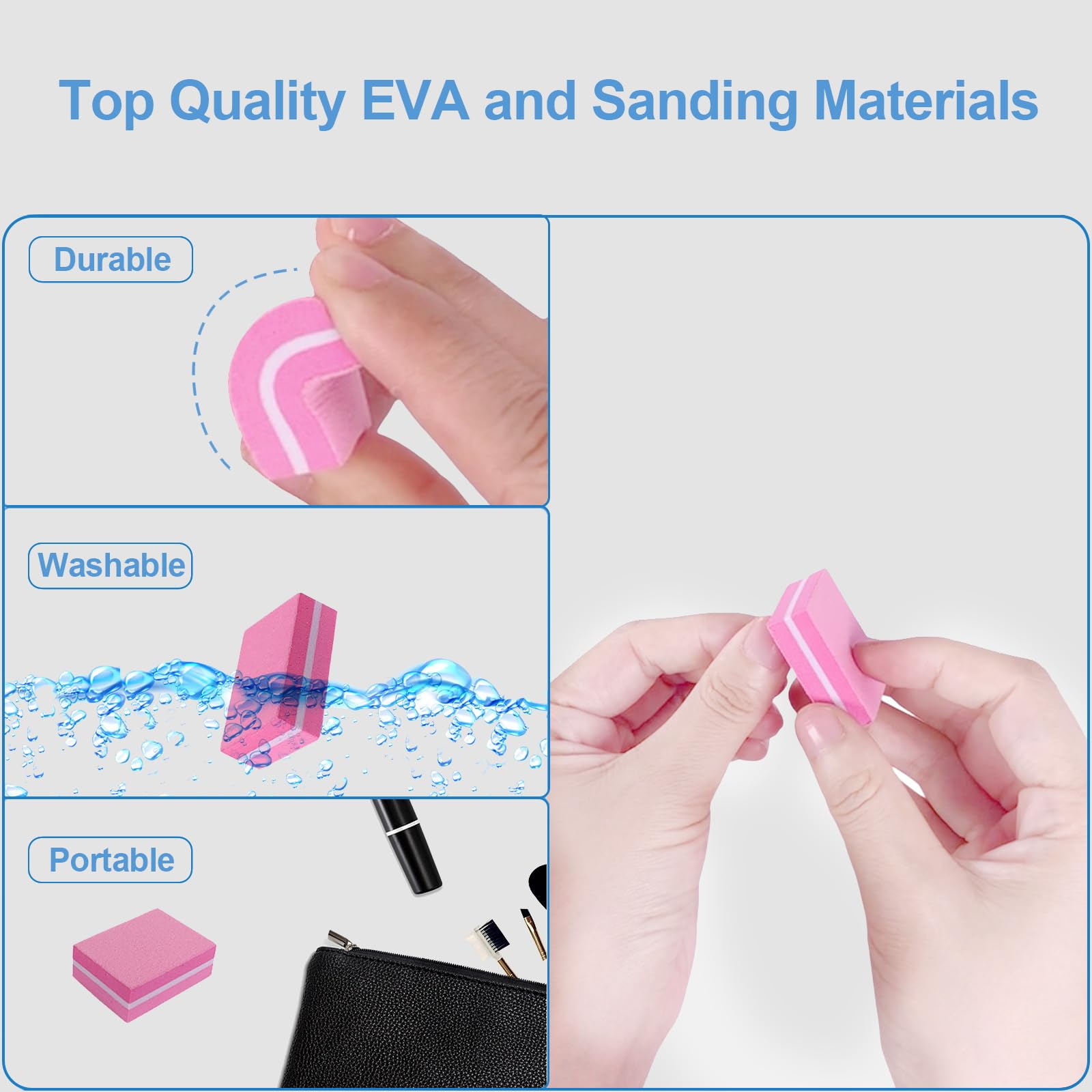 AhaTopia 50-pack buffers ideal for salons or households with frequent buffing.