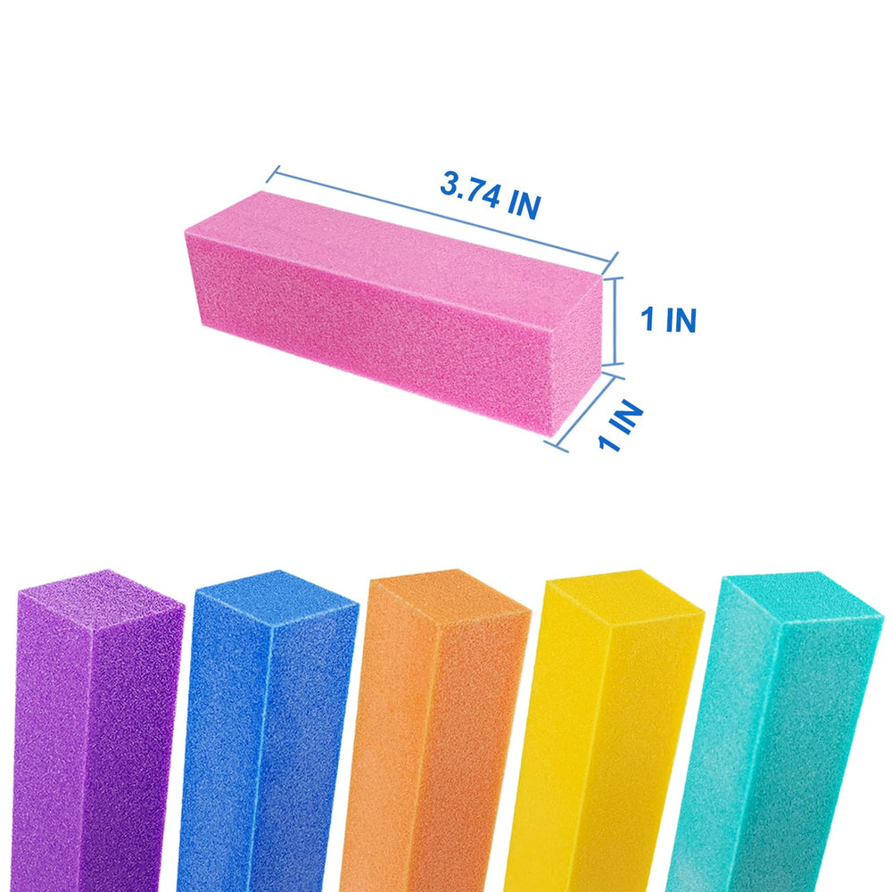 AhaTopia nail buffer block used on acrylic nails for smoothing