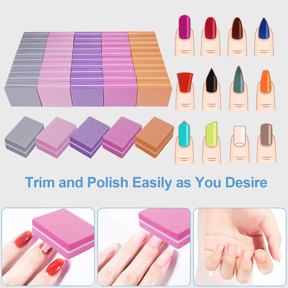 AhaTopia double-sided 100/180 grit buffer for shaping and smoothing nails.