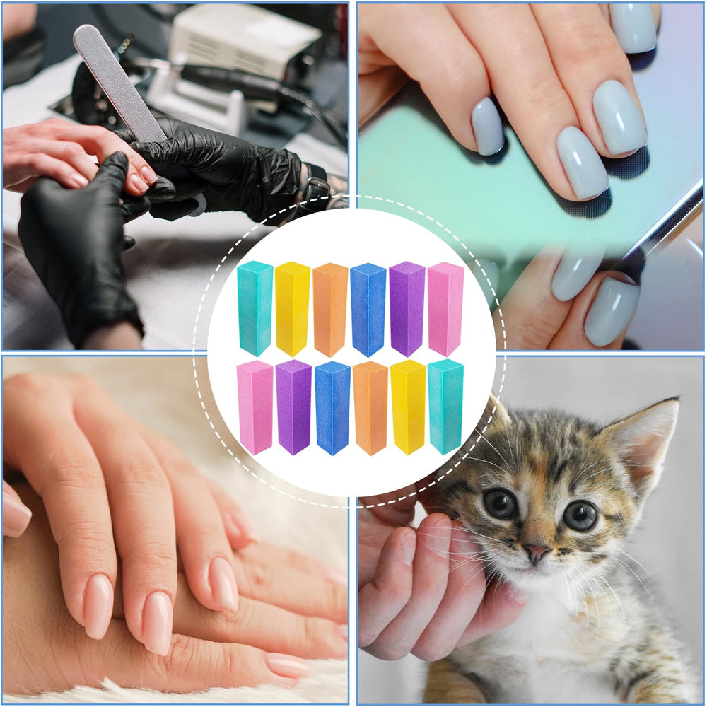 AhaTopia nail buffer block used on natural nails for gentle shine