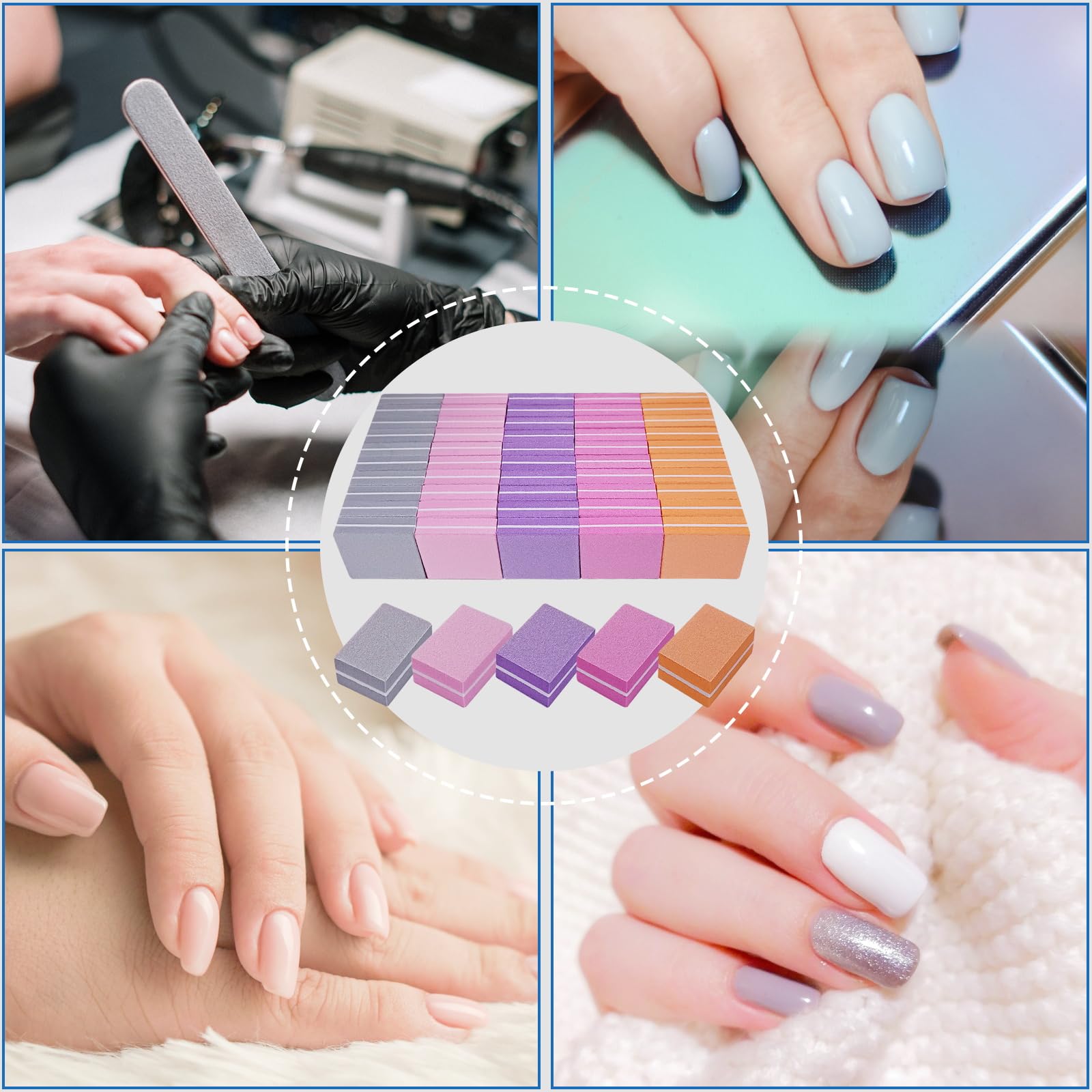 AhaTopia buffer prepares nails before polish for better adhesion.