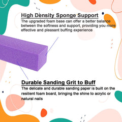 AhaTopia durable, washable nail buffer block designed for long-lasting use across manicures.