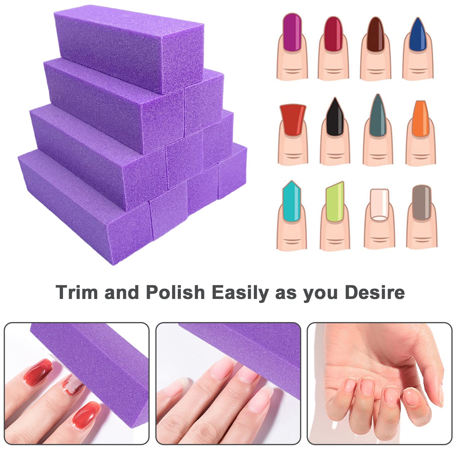AhaTopia travel-size nail buffer, compact and easy to carry for on-the-go polish.