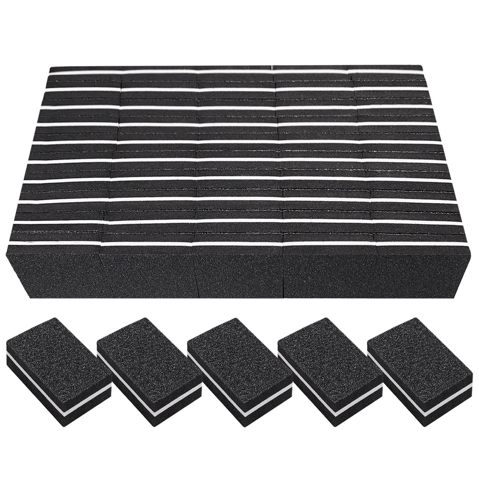 AhaTopia 50-pack mini nail buffers ready for on-the-go buffing and prep