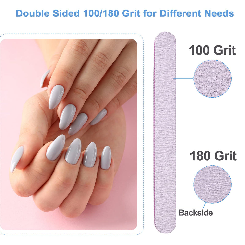 Ahatopia 50-piece nail file set displayed for DIY manicures.