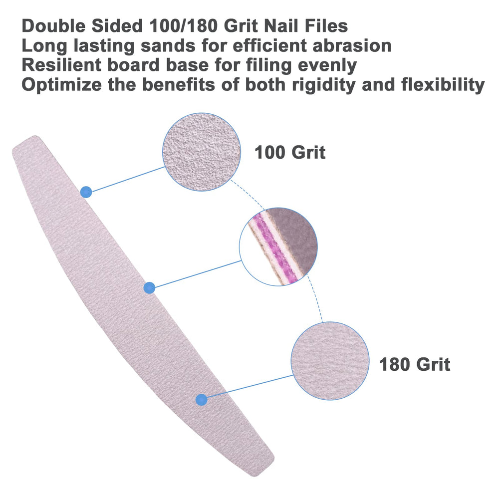 AhaTopia nail-files 180-grit, smooths natural nails for a refined finish.