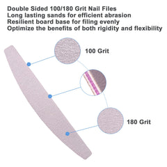 AhaTopia nail-files 180-grit, smooths natural nails for a refined finish.