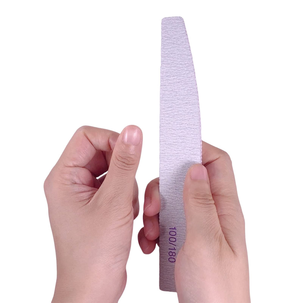 AhaTopia 7-inch nail files, comfortable grip for precise buffing at home.