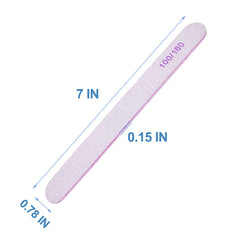 Ahatopia nail files shaping acrylic nails with dual grit.