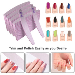 AhaTopia double-sided nail-files, versatile for shaping and buffing in one tool.