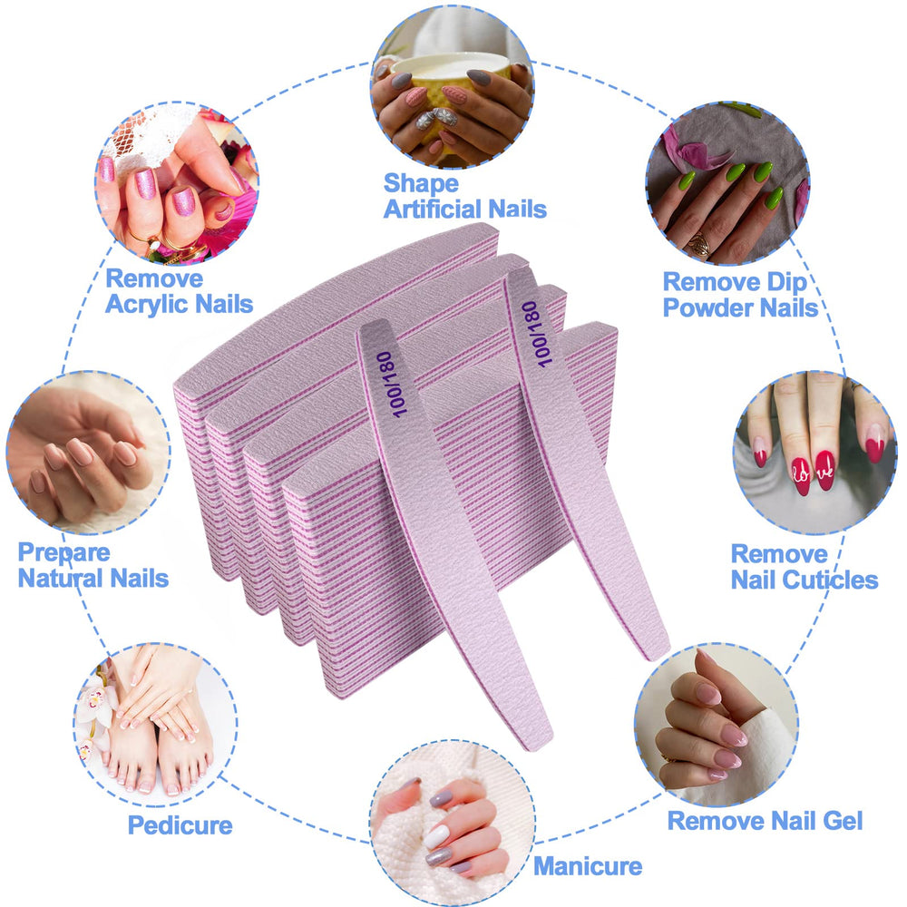 AhaTopia durable and washable nail-files, long-lasting for repeated manicures.