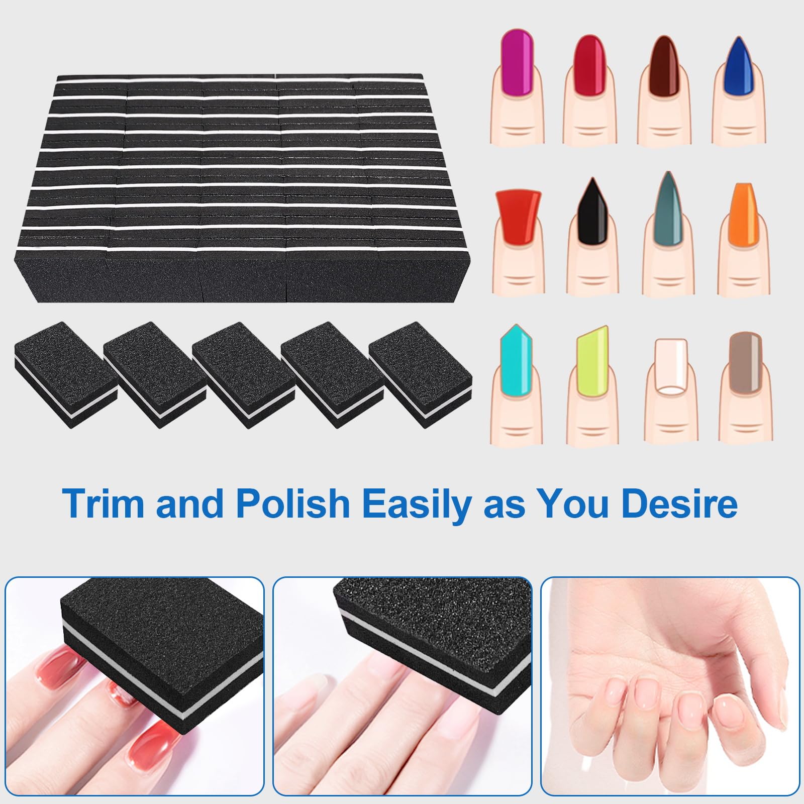 AhaTopia portable nail buffer tucked in a purse for quick touch-ups