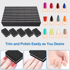 AhaTopia portable nail buffer tucked in a purse for quick touch-ups