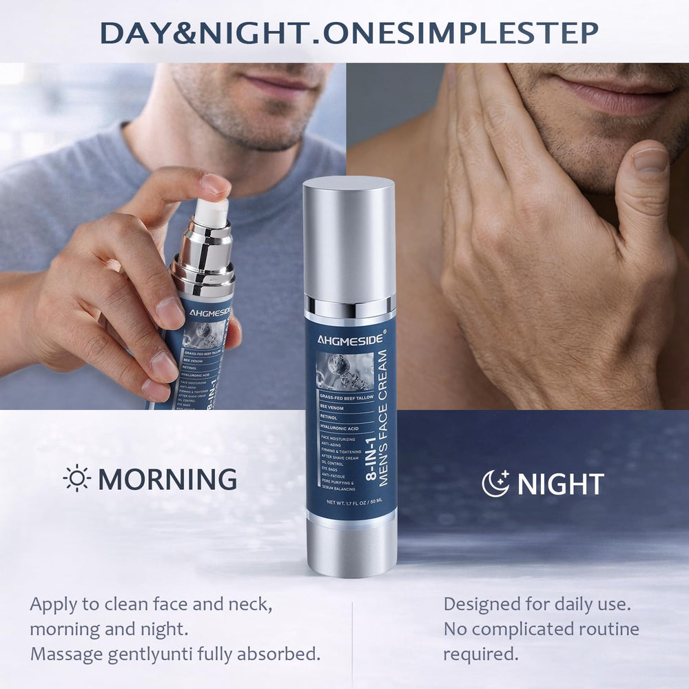 Ahgmeside crema hombre, ingredientes clave para hidratación y confort.