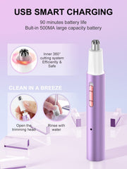 AHHFEI nose-hair-trimmer with 360-rotary system for clean, painless maintenance