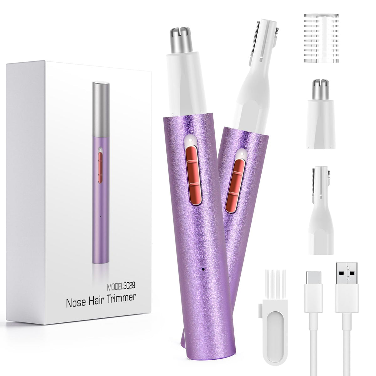AHHFEI recharge 5-in-1 ear and nose trimmer for women with cordless convenience