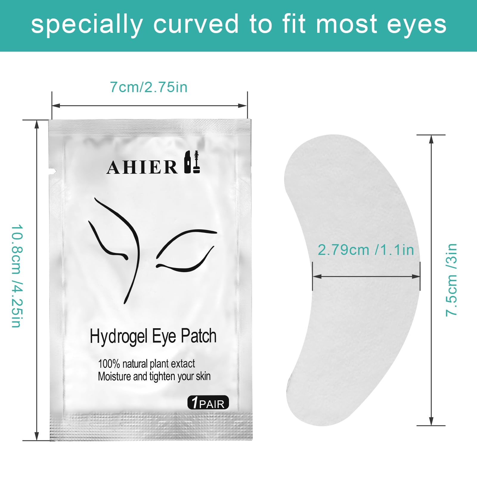 AHIER hydrogel eye patch surface stays secure and non-slip during application.