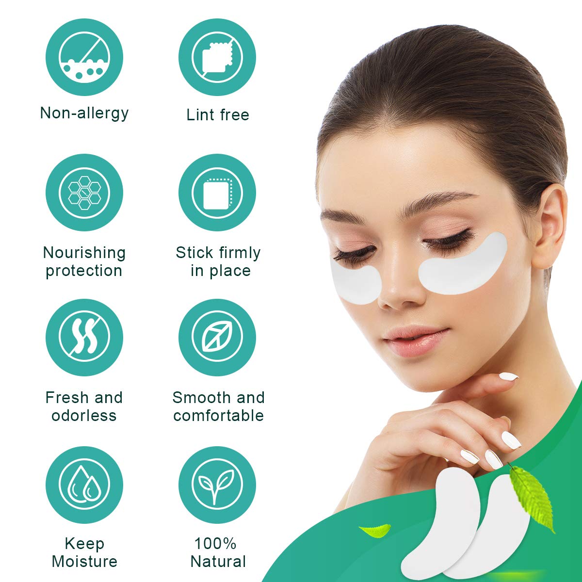 AHIER eye pads for lash treatments support lash tinting and perming DIY sessions.