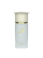 Ahmed Al Maghribi Kaaf unisex perfume bottle, front view, conveys calm confidence.