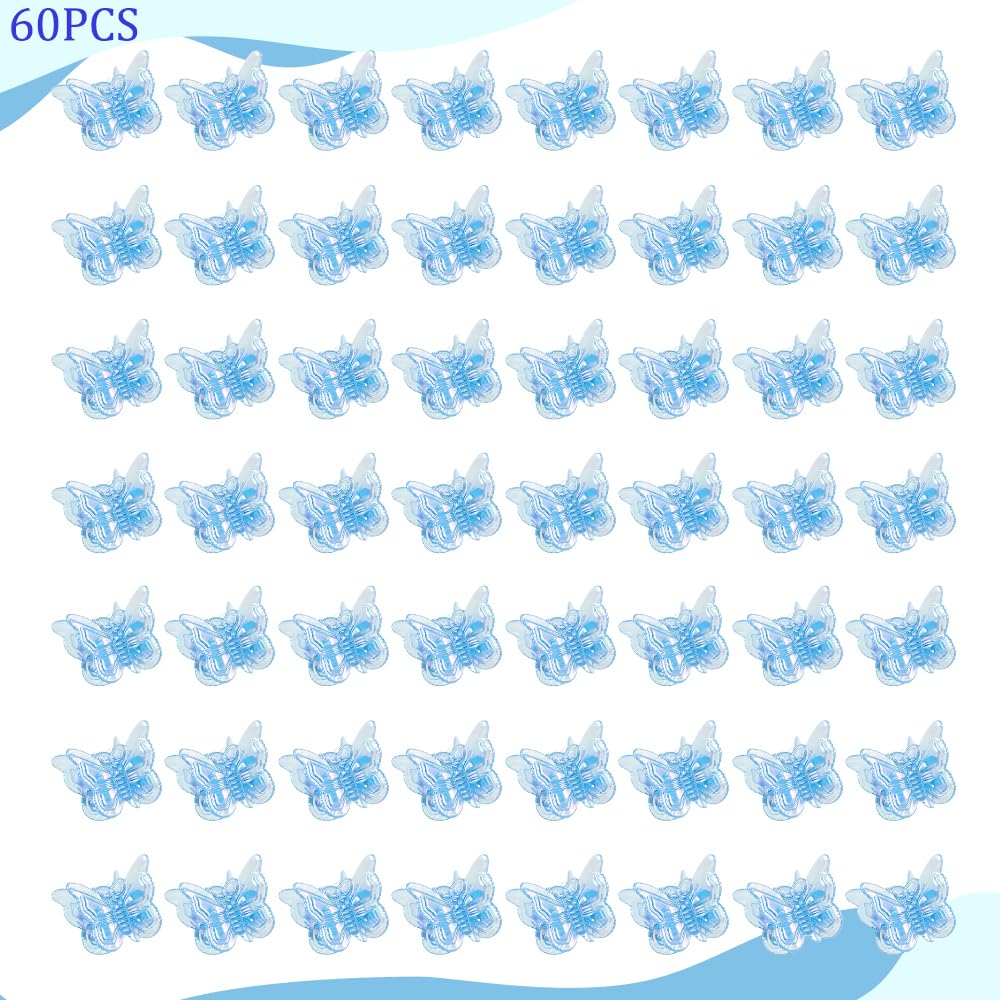 AHONEY mini blue butterfly clip, 2cm, for secure daily hold.