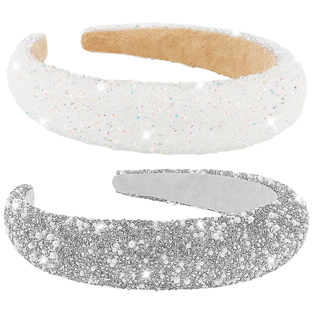 AHONEY diadema con cristales brillantes para look glam