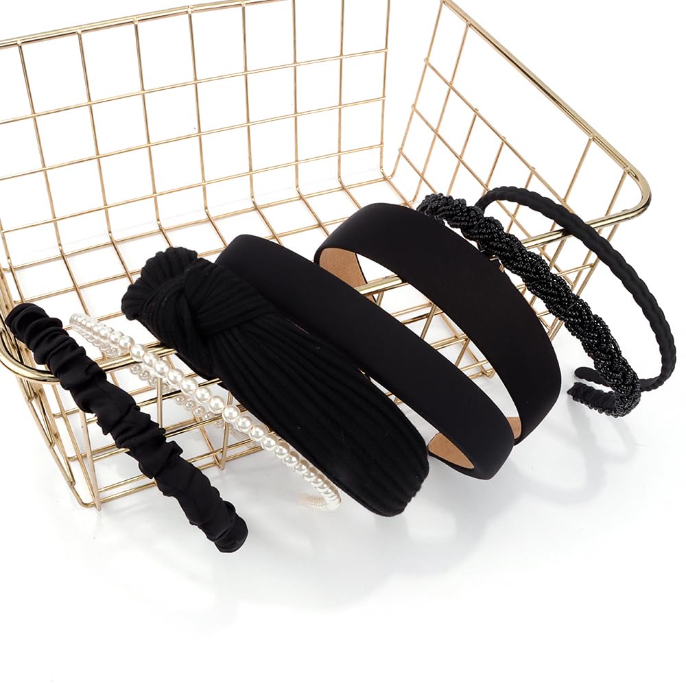 AHONEY diadema negra con perlas aporta elegancia para ocasiones especiales.