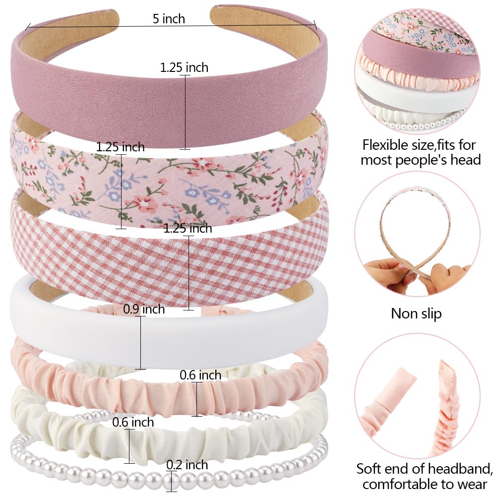 AHONEY diadema rosa acolchado, soporte suave para uso prolongado