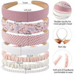 AHONEY diadema rosa acolchado, soporte suave para uso prolongado