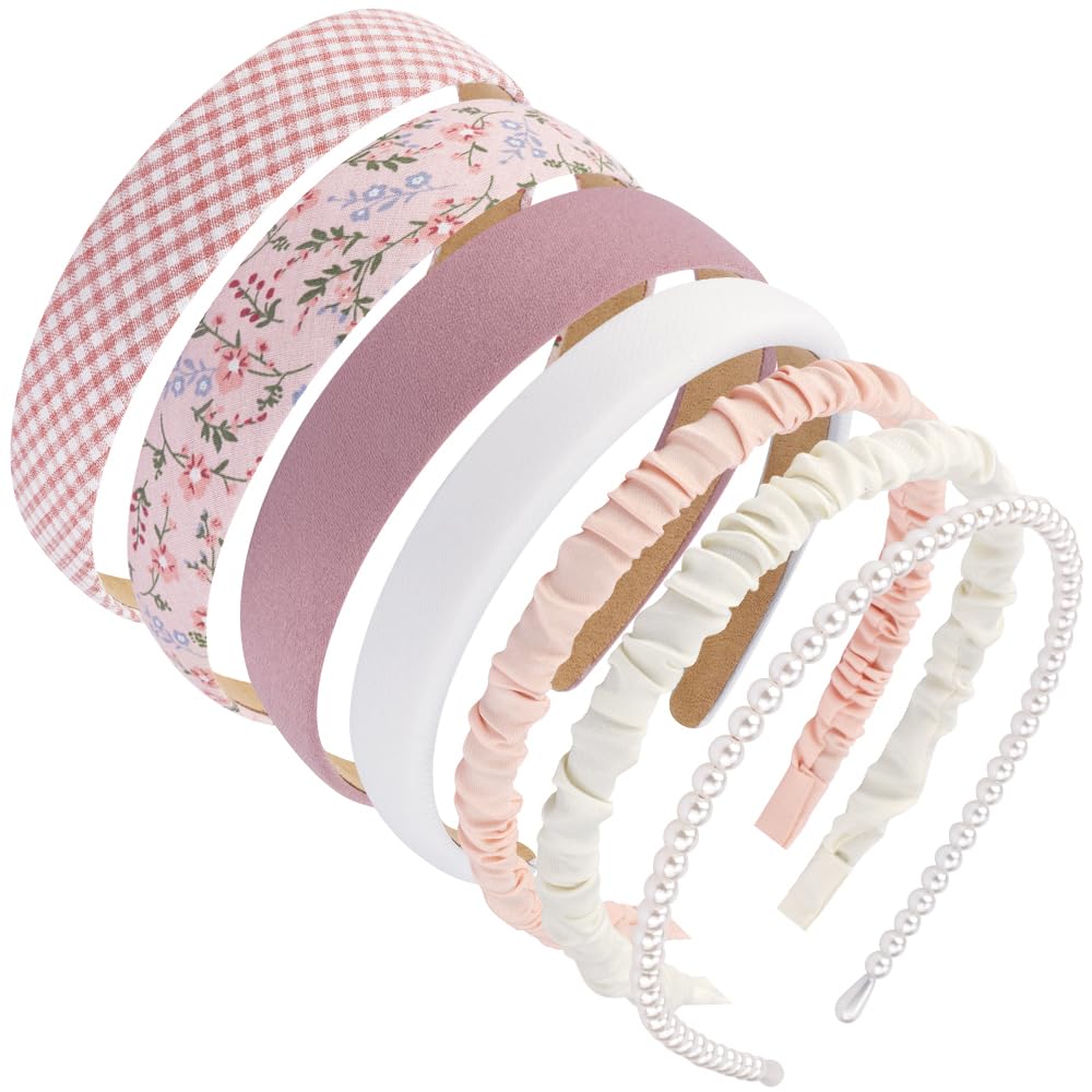 AHONEY diadema rosa bandana, estilo casual con comodidad