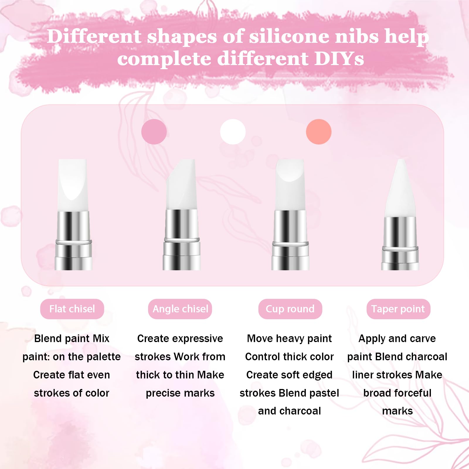 AHQiZFX acrylic-handle nail art brush offers comfortable grip and durable use.