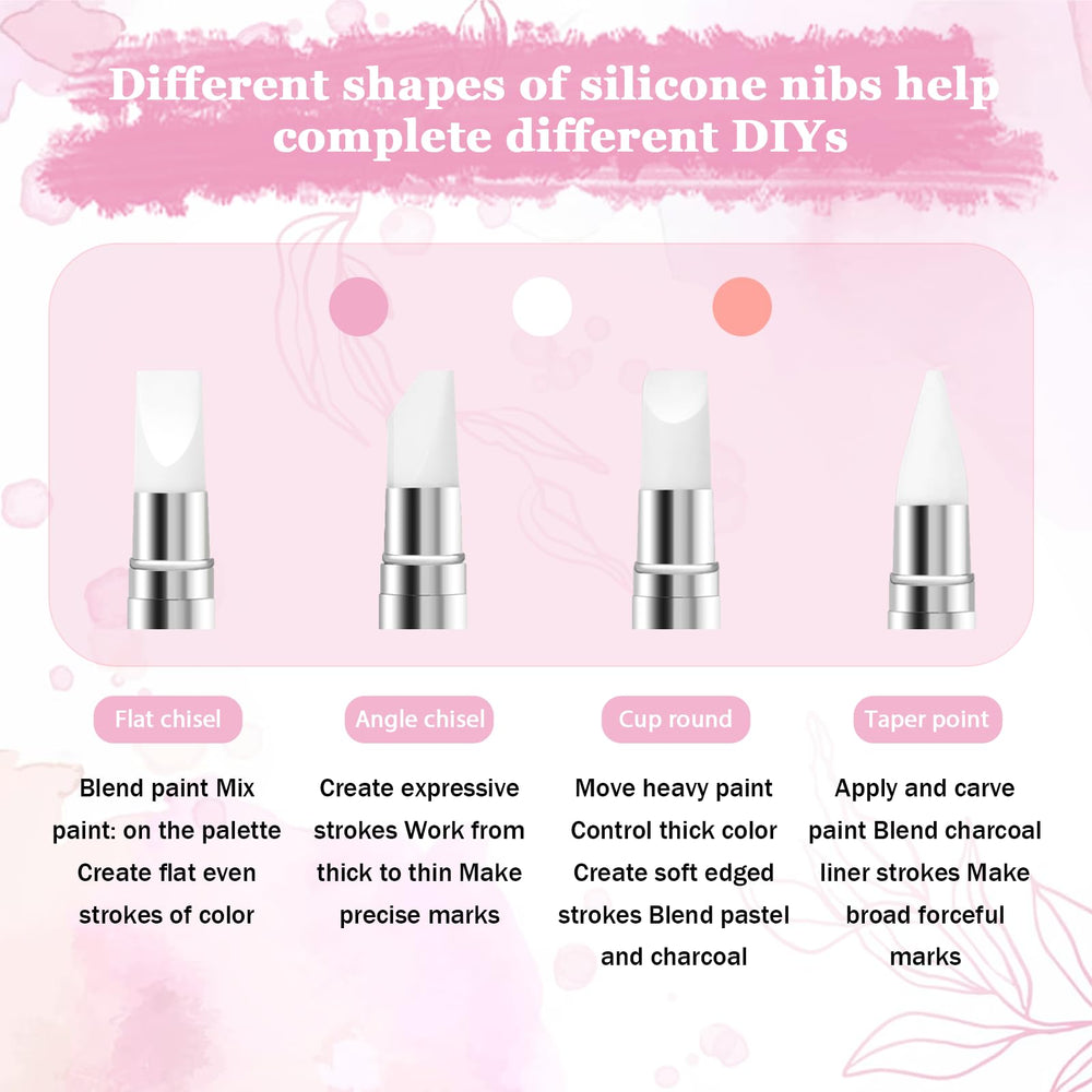 AHQiZFX acrylic-handle nail art brush offers comfortable grip and durable use.