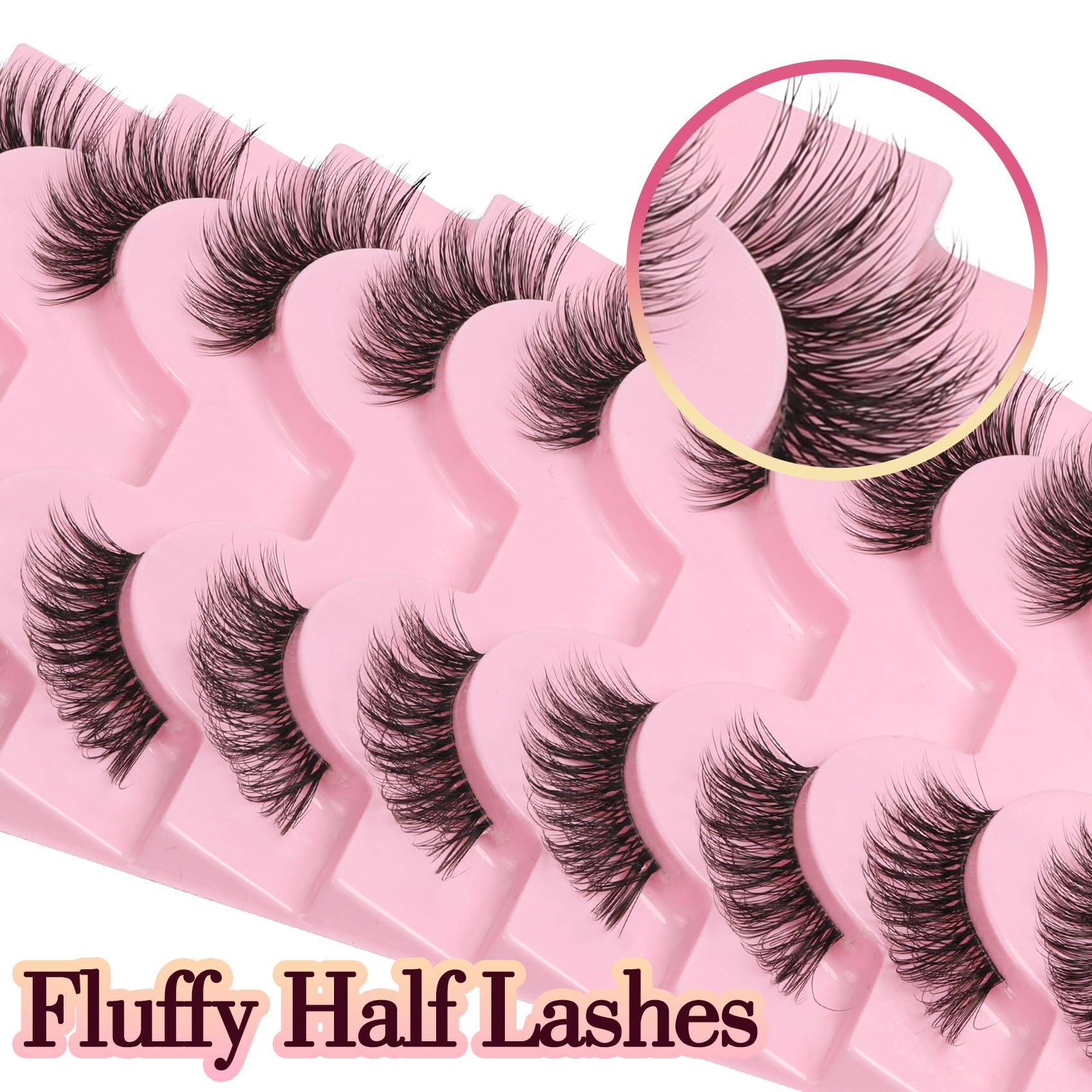 Ahrikiss Half Lashes easy application and removal close-up for beginners.