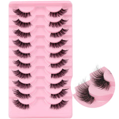 Ahrikiss Half Lashes natural look packaging showing lightweight, everyday wear.