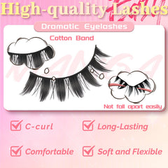Ahrikiss Lashes faux mink fibers deliver soft, lightweight volume.