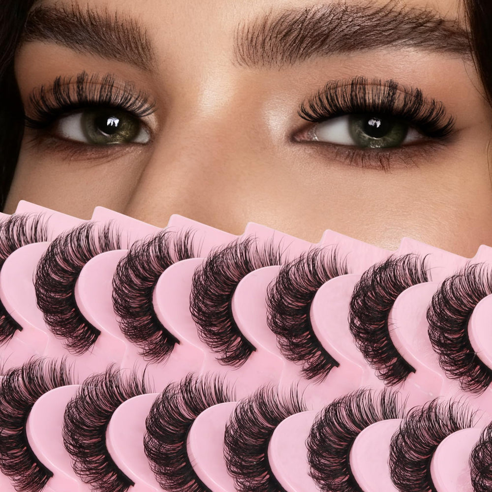 Ahrikiss Russian Strip Lashes D Curl fluffy pack close-up for natural glam and lift