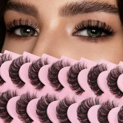 Ahrikiss Russian Strip Lashes D Curl fluffy pack close-up for natural glam and lift