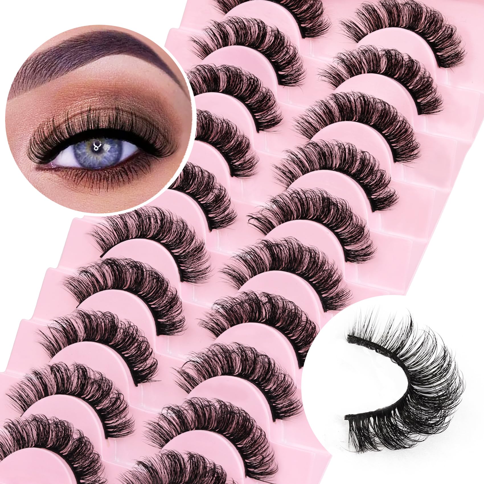 Ahrikiss Russian strip lashes packaging display for shopping