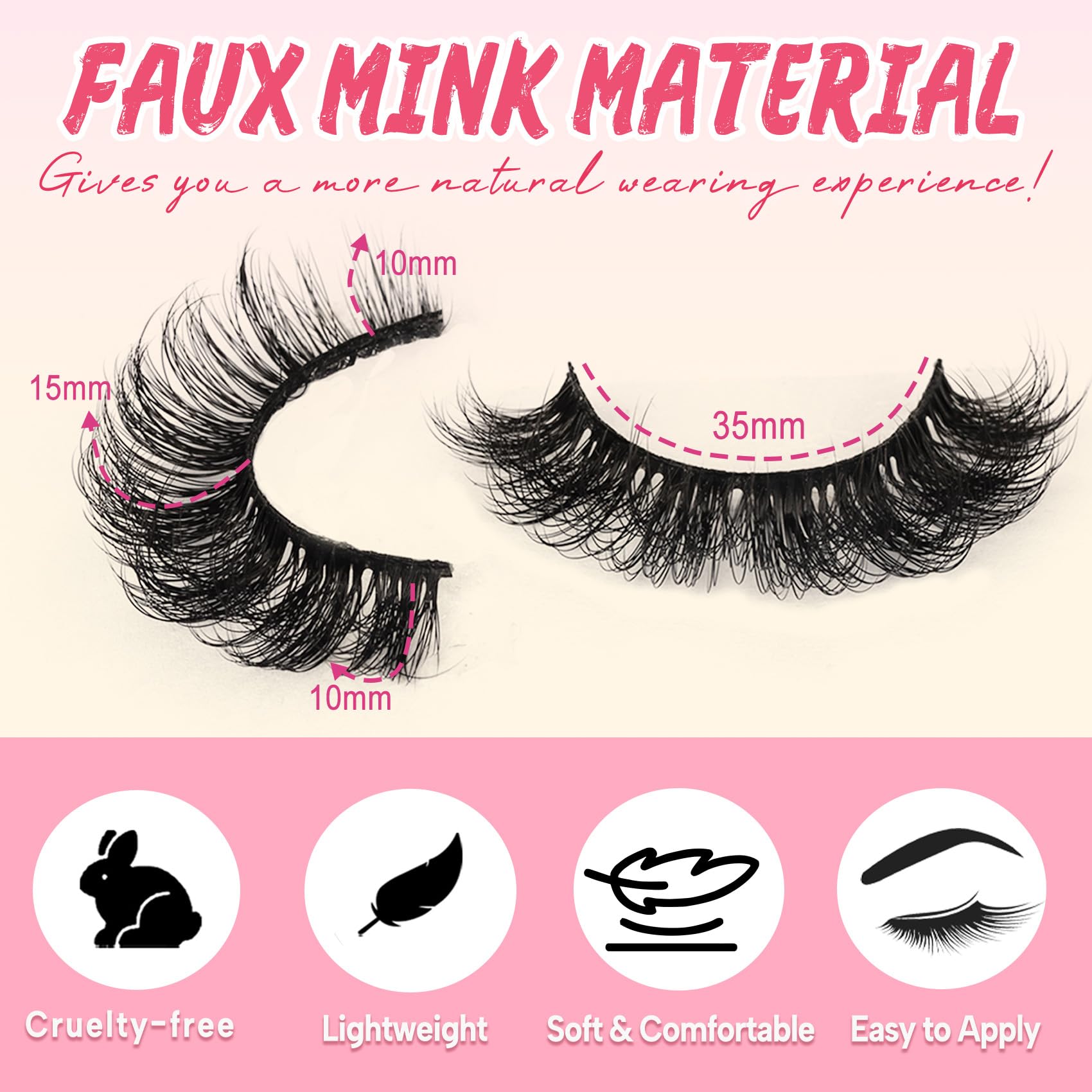 Ahrikiss D Curl fluffy lashes close-up with soft-band for comfort