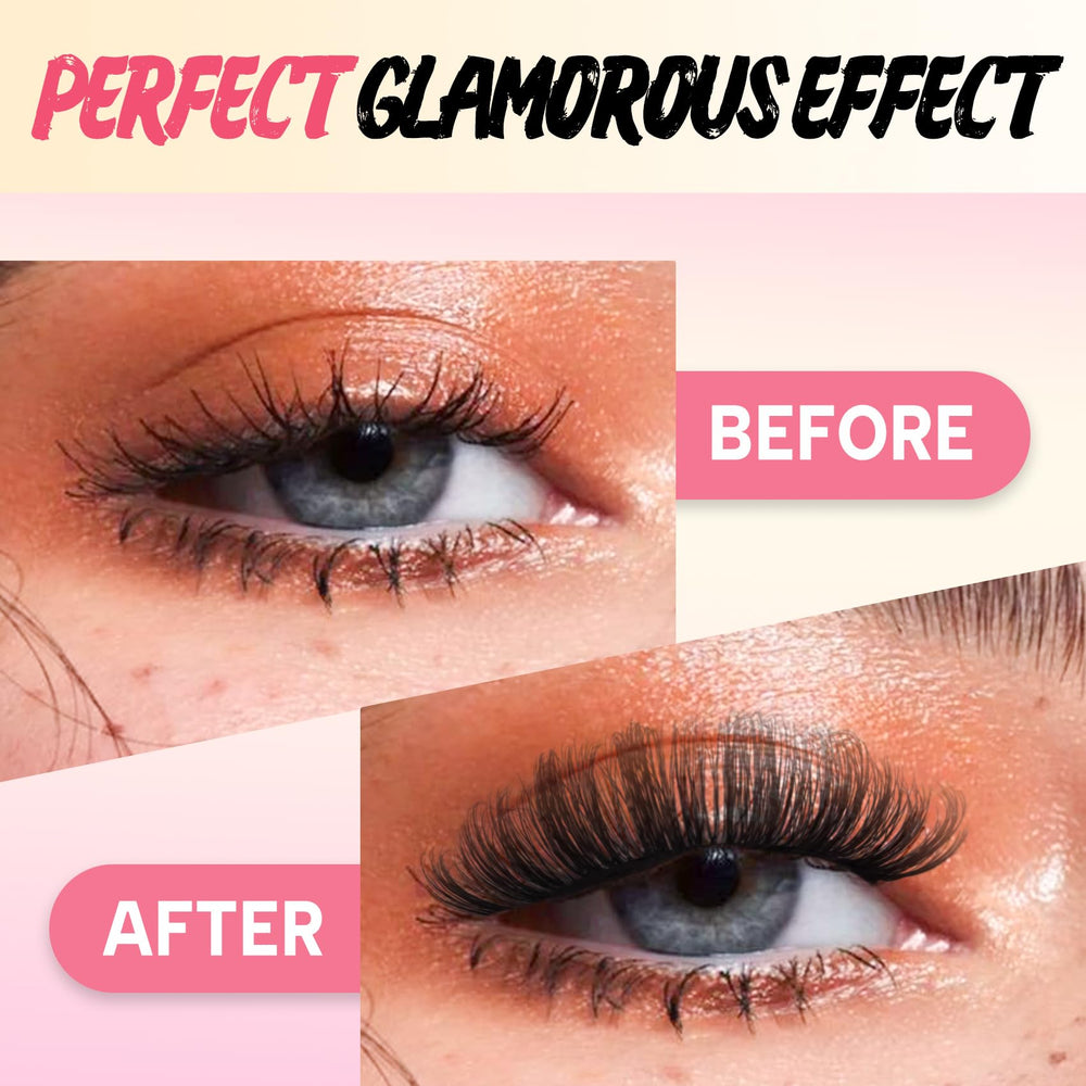 Ahrikiss D Curl lashes close-up highlighting wispy 3D volume
