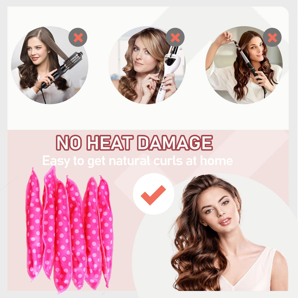 AHSNYLC satin sponge rollers ideal for salon or home styling.