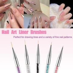 AIBEE 5mm liner brush offers precise lines for clean French tips