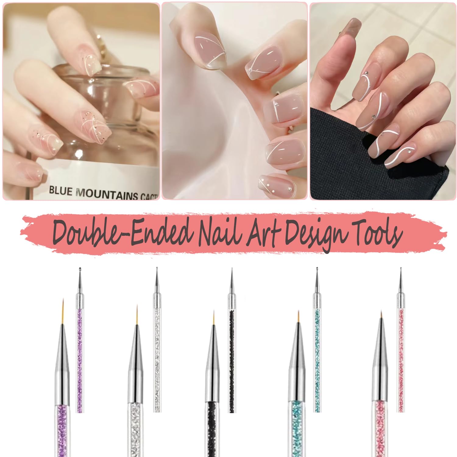 AIBEE nail art dotting pens for consistent dots and accents