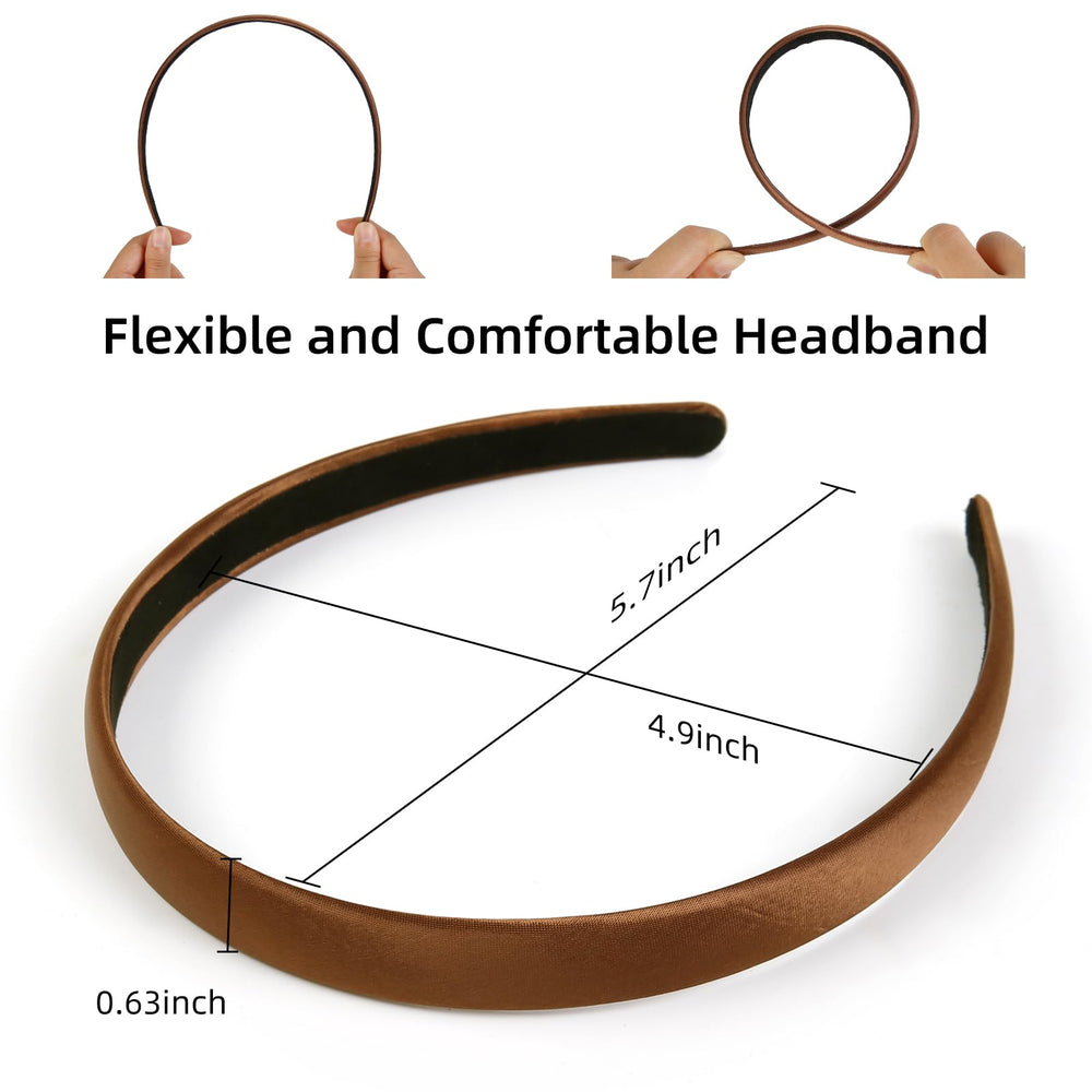 AIBFRID diadema satinada ideal para diversos peinados.