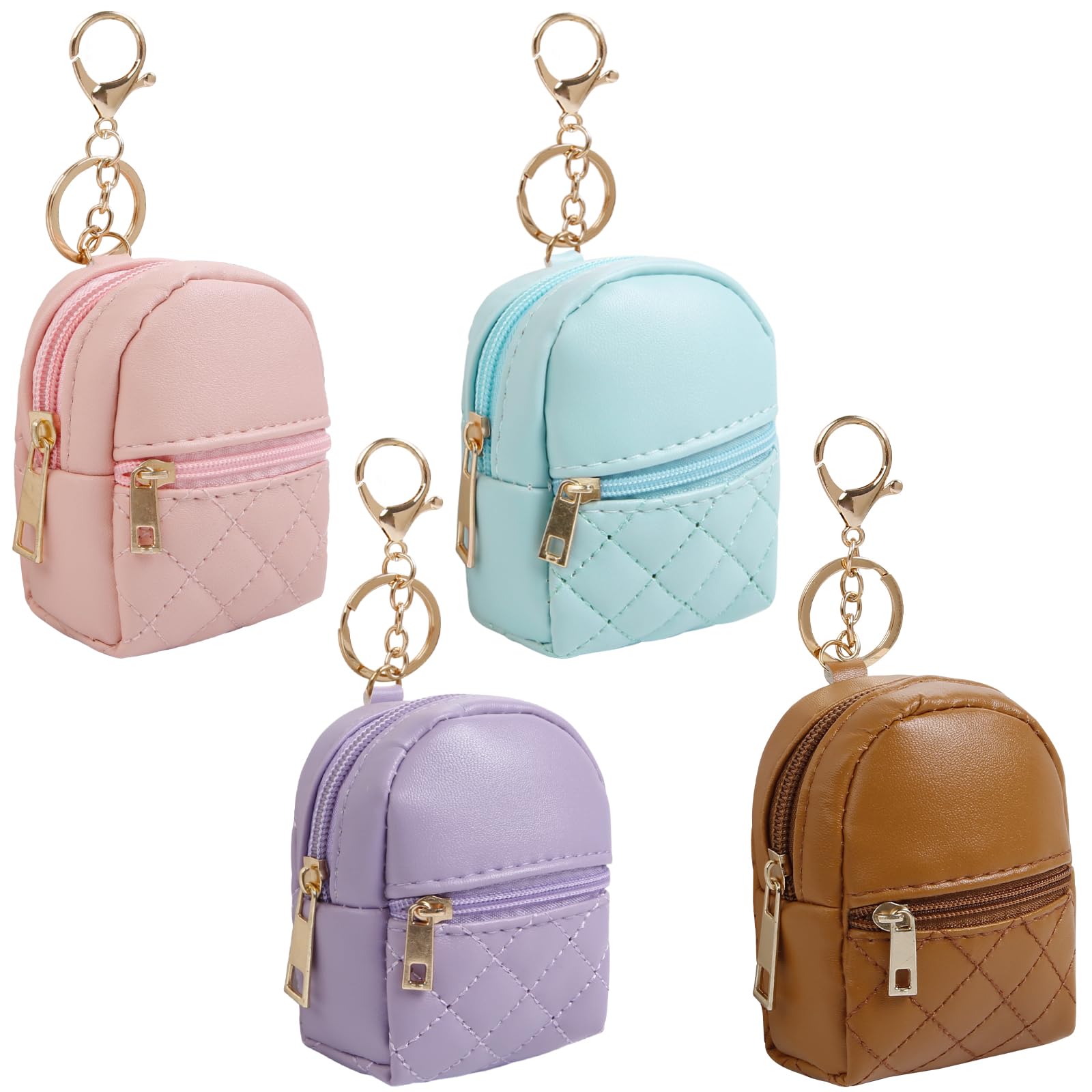 AIBFRID mini backpack keychain in black for stylish on-the-go organization.
