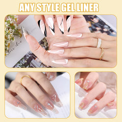 AIBRIT Gel Liner Art Set blanco para contrastes nítidos en uñas