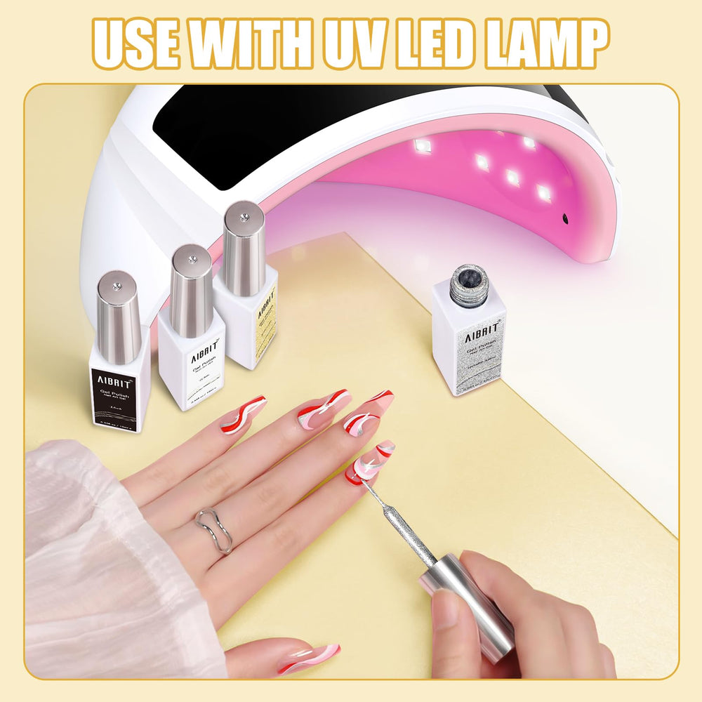 AIBRIT Set de diseño para uñas listo para ideas creativas en casa