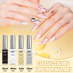 AIBRIT Gel Liner Art Set plata para acabado metalizado en uñas