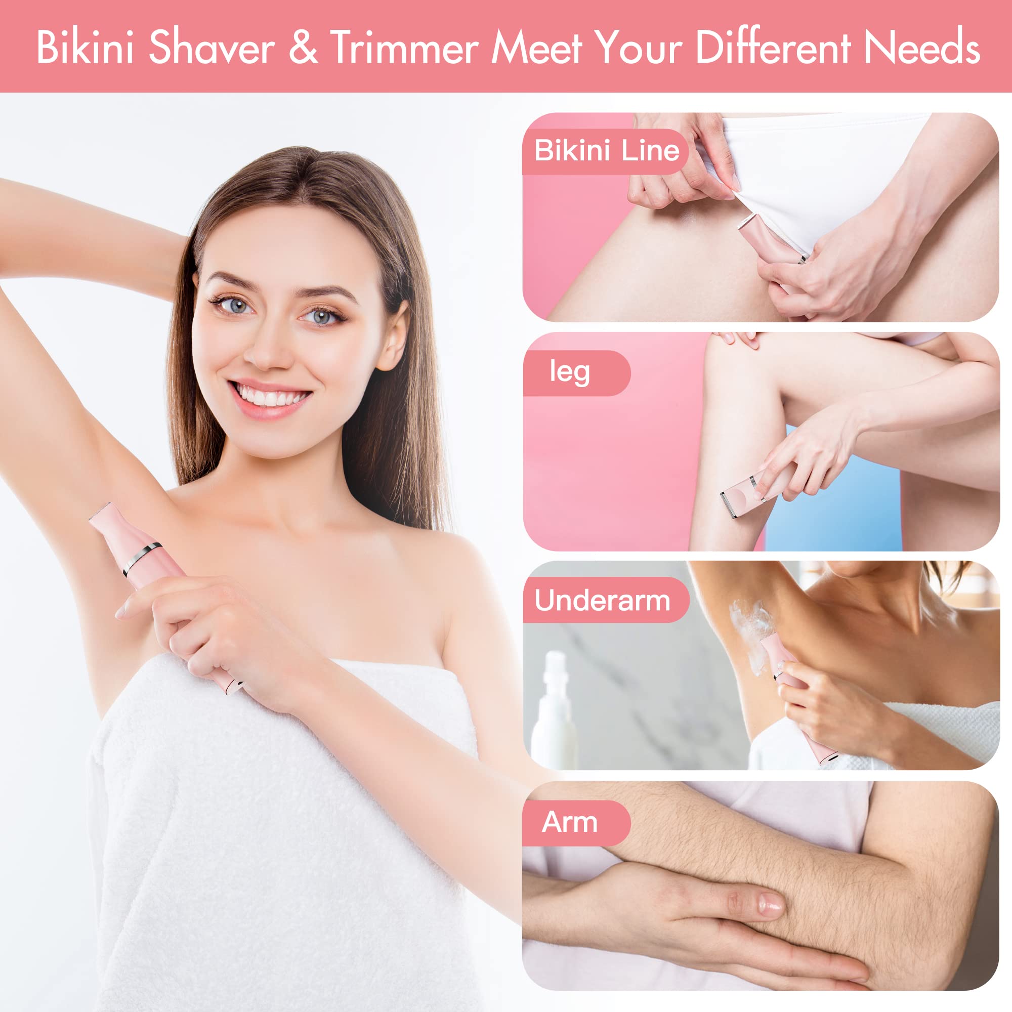 AIBRIT PRO detachable trimmer heads enable precise grooming.