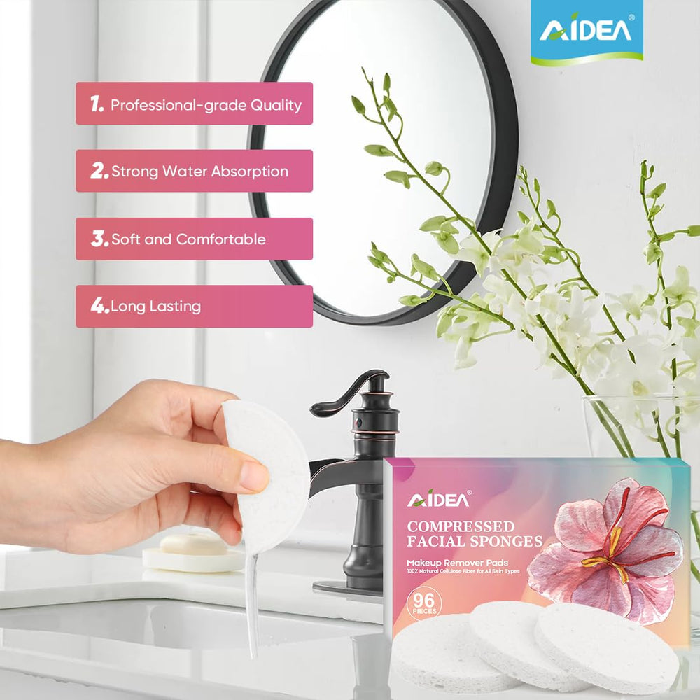 AIDEA travel-friendly sponge set for cleansing on the go.